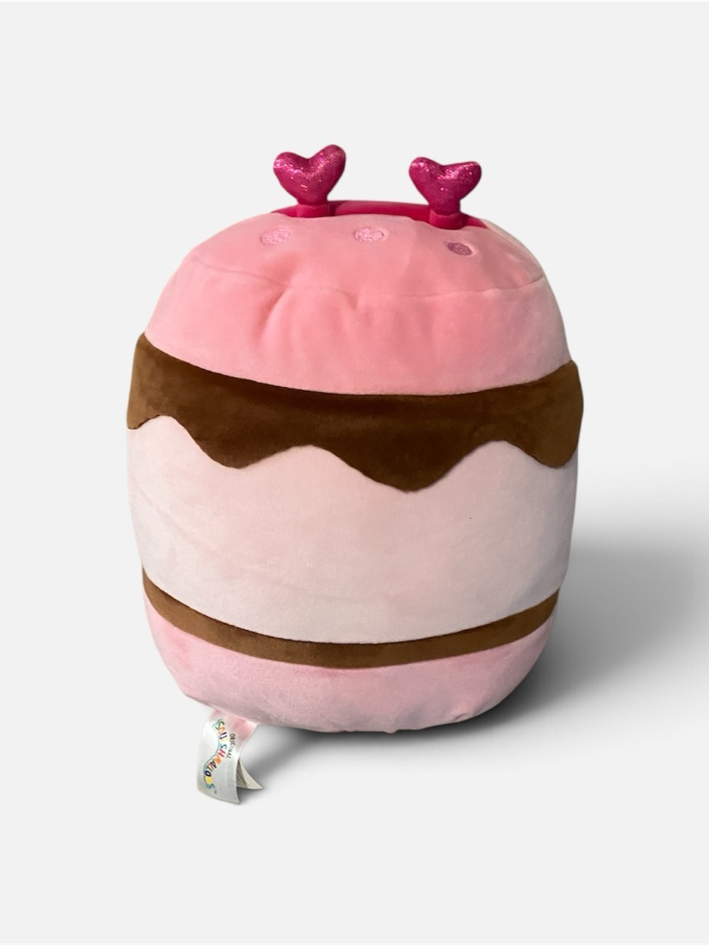 Squishmallows Pink & Brown Chocolate Drip Heart Plush Pillow - Picture 2 of 2
